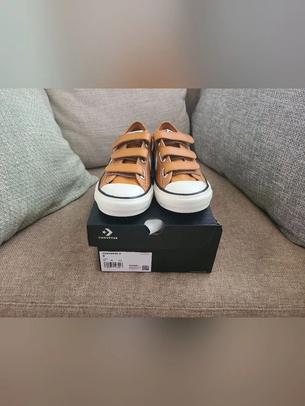 NEW Converse Kids Easy-On Star Player Oxford Leather Sneakers - Sz 3